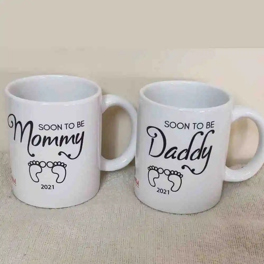 Personalized Mugs for Soon to be Mommy and Daddy